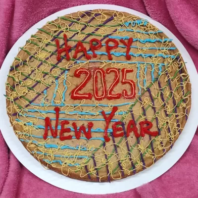 Confections by Lynn Happy New Year Cookie