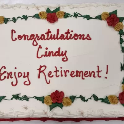 Confections by Lynn Retirement Sheet Cake