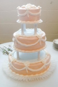 Peach and White Cake