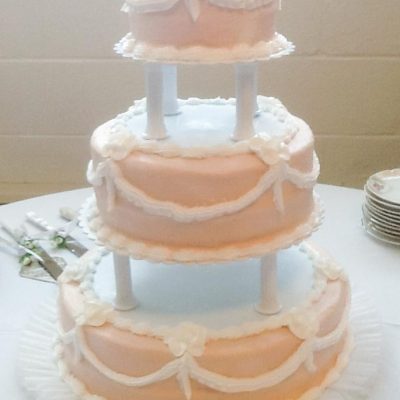 Peach and White Cake